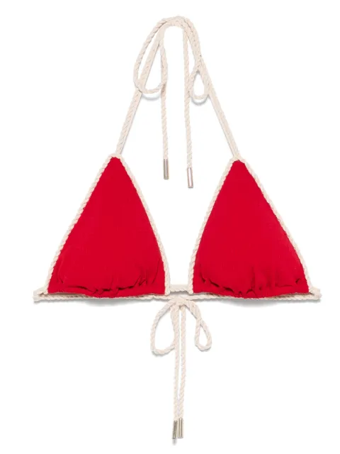 La Perla monogram triangle bikini top Red PLBX80050