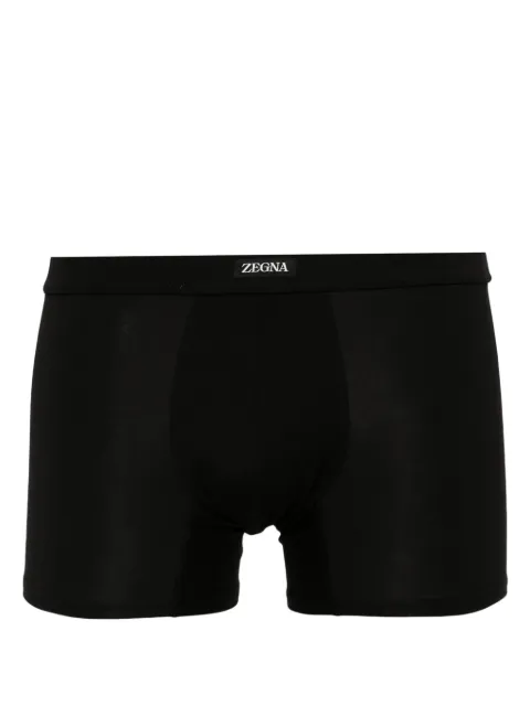 Zegna logo-appliqué elasticated-waist boxers Black N2LC6010