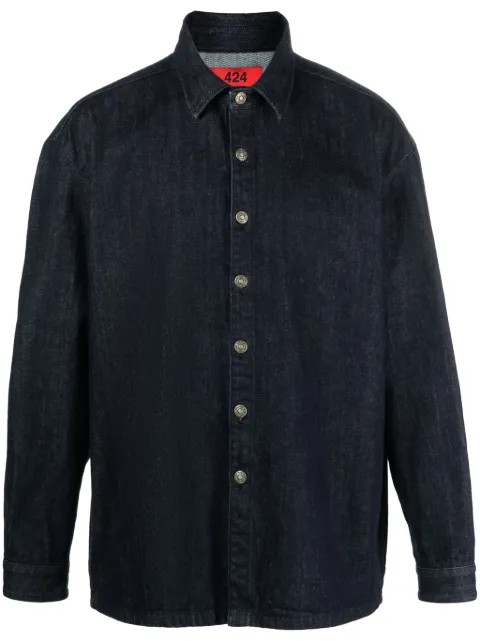 424 long-sleeve denim shirt Blue 35424EJ01L223654589