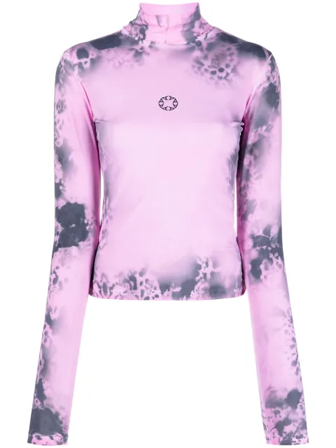 1017 ALYX 9SM graphic-print high-neck T-shirt Pink AAWSH0216FA01