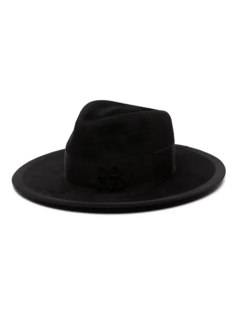 Ruslan Baginskiy logo-embroidered fedora hat Black FDR033FWRB