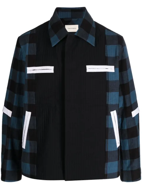 Craig Green plaid-pattern worker jacket Blue CGAW23CWOJKT62