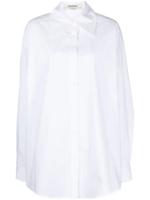 Kimhekim poplin-texture cotton shirt White SH05