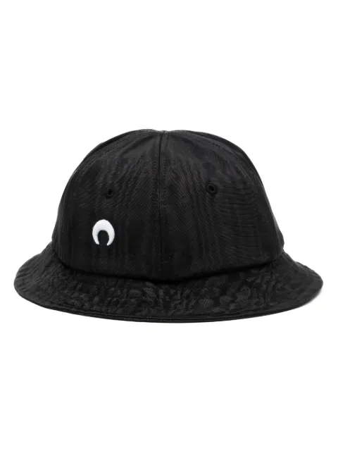 Marine Serre logo-embroidered bucket hat Black UHG027CWOV0010