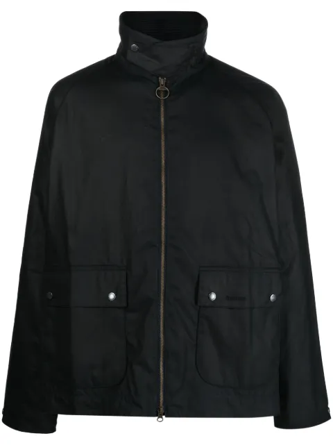 Barbour corduroy-collar cotton jacket Blue MWX2205NY92