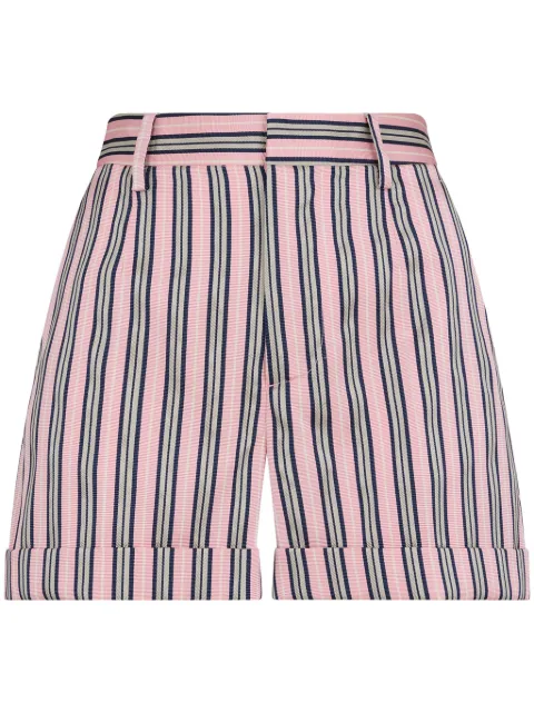 DSQUARED2 logo-patch striped shorts Pink S72MU0506D35019