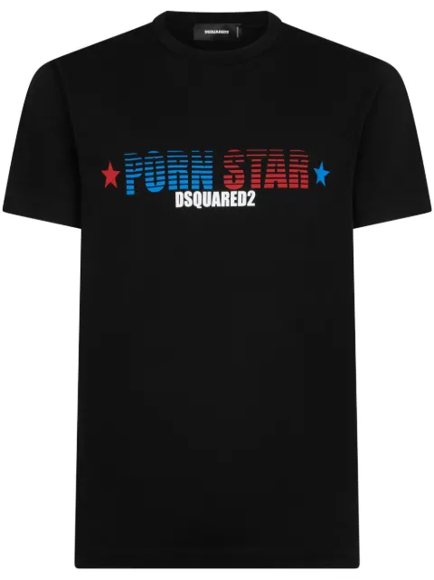 DSQUARED2 slogan-print cotton T-shirt Black S71GD1408S23009