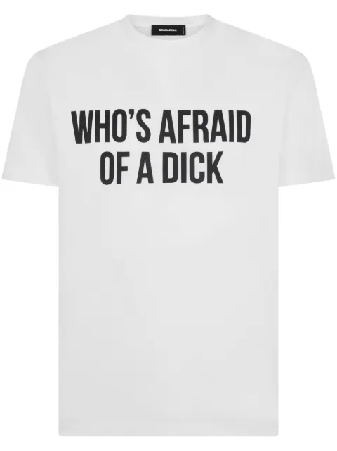 DSQUARED2 slogan-print cotton T-shirt White S71GD1411S23009