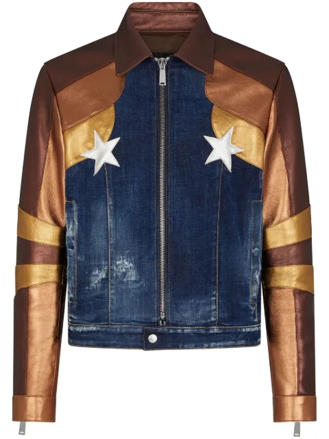 DSQUARED2 star-patch denim jacket Blue S71AN0521S30664
