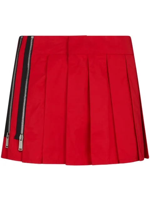 DSQUARED2 pressed-crease zip-detail skirt Red S75MA0908S47858