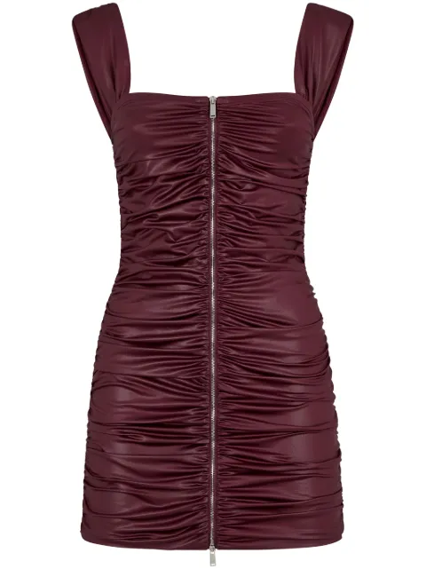 DSQUARED2 ruched zip-up minidress Red S75CV0755S24671