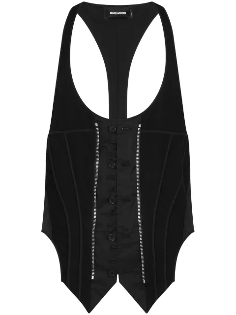 DSQUARED2 Icon zipped gilet Black S79FB0011S53581