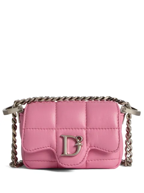 DSQUARED2 D2 Statement leather crossbody bag Pink CBW004118905143