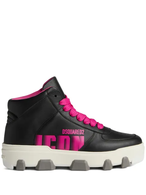 DSQUARED2 Icon-motif lace-up sneakers Black SNW034901507270
