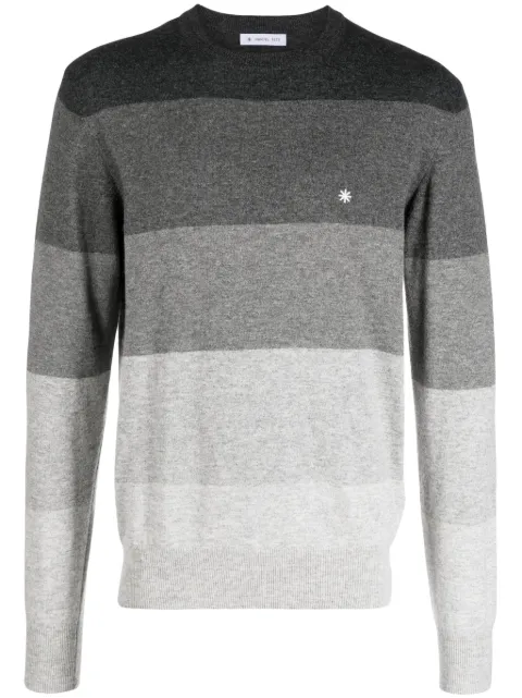 Manuel Ritz logo-embroidered knitted jumper Grey 3532M514233840