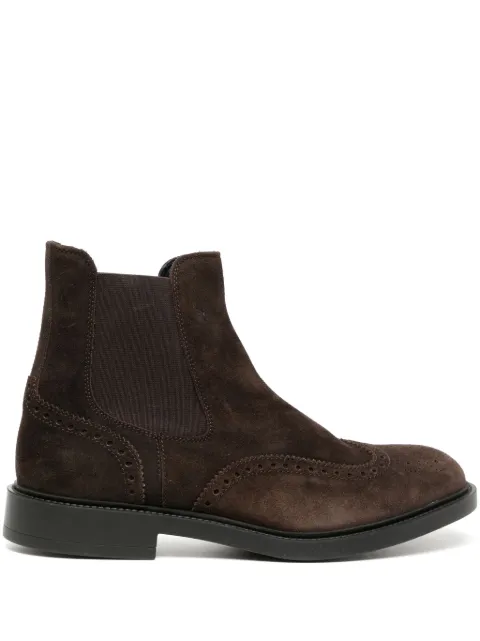 Fratelli Rossetti cut out-detail suede boots Brown 4686102823