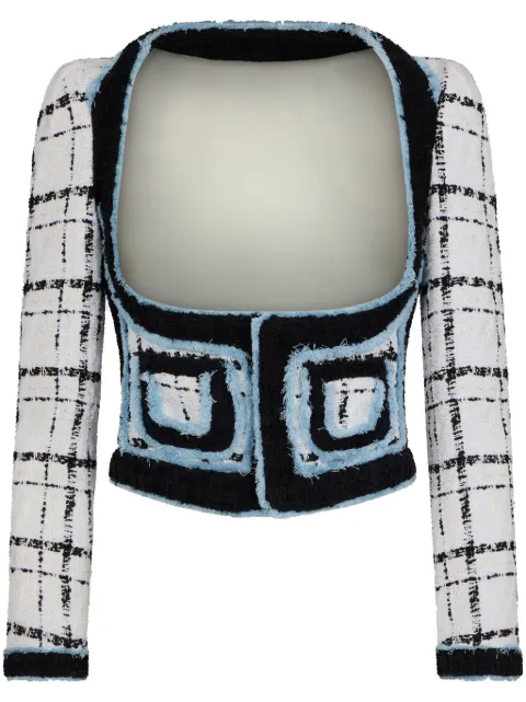 DSQUARED2 Bouclè corset cotton-blend jacket White S72BN0681S78600
