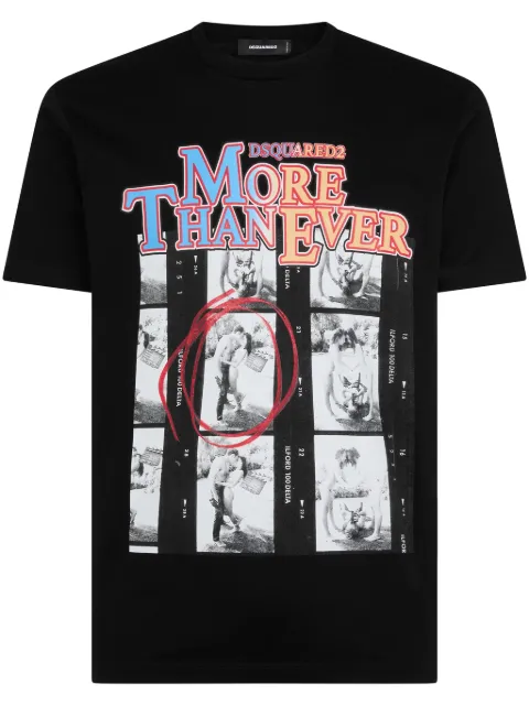 DSQUARED2 graphic-print cotton T-shirt Black S71GD1406S23009