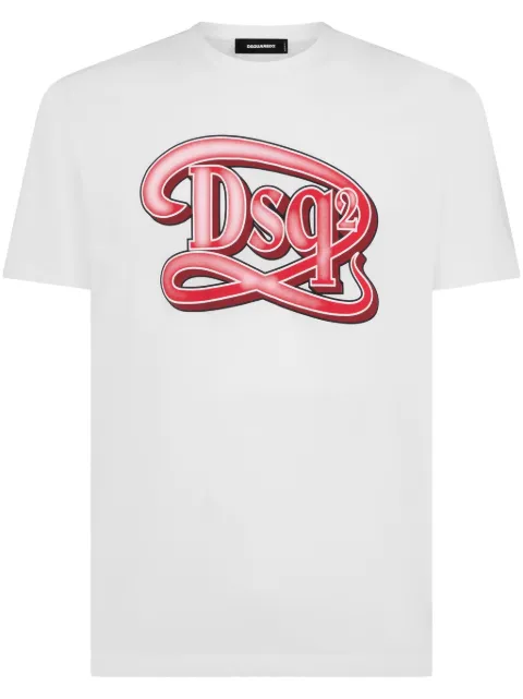 DSQUARED2 logo-print cotton T-shirt White S71GD1387D20020