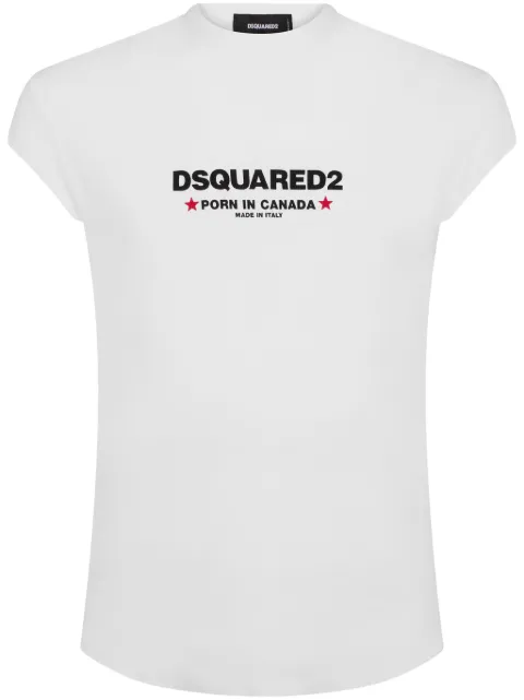 DSQUARED2 logo-print cotton T-shirt White S71GD1382S24623