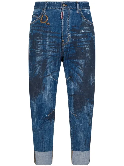 DSQUARED2 distressed tapered jeans Blue S71LB1400S30342