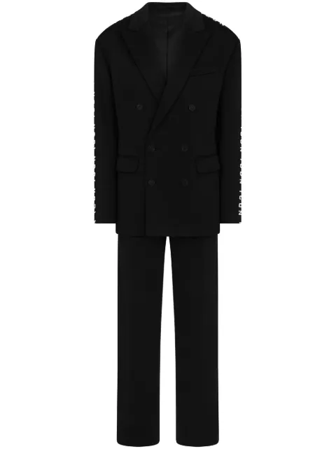 DSQUARED2 double-breast logo-print suit Black S80FT0001S25497