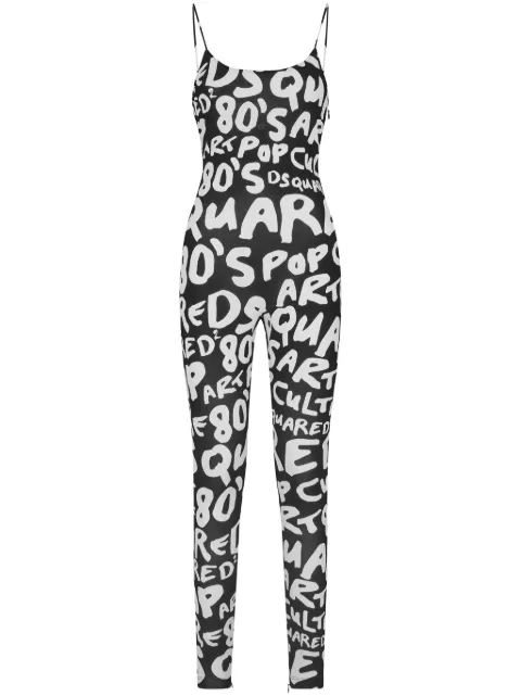 DSQUARED2 text-print jumpsuit Black S75FP0163S24683