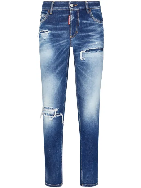 DSQUARED2 ripped slim-leg jeans Blue S75LB0896S30663