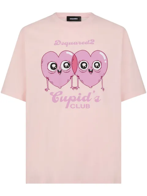 DSQUARED2 Cupid's Club cotton T-shirt Pink S74GD1245S24660
