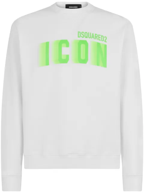 DSQUARED2 logo-print cotton sweatshirt Grey S79GU0111S25516