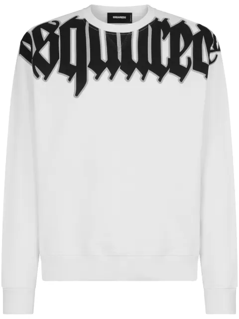 DSQUARED2 logo-print cotton sweatshirt White S74GU0761S25551