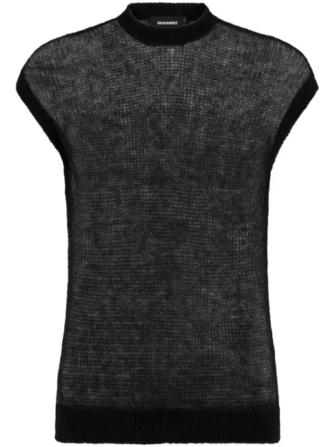 DSQUARED2 mohair-blend sweater vest Black S74HA1400S18470