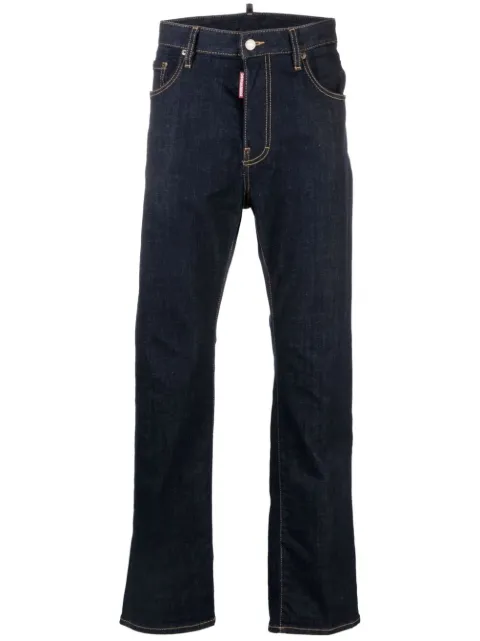 DSQUARED2 642 logo-patch slim-leg jeans Blue S74LB1421S30664