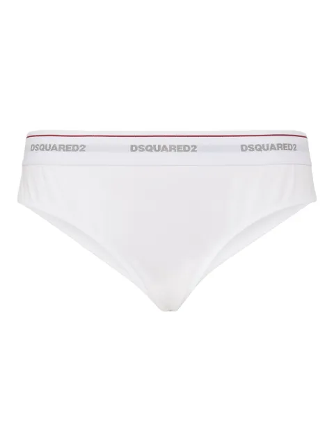 DSQUARED2 Brasilian logo-waistband briefs White D8LL15550ISA01