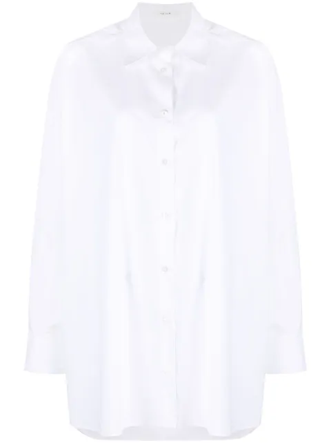 The Row Luka long-sleeve shirt White 5648W2479