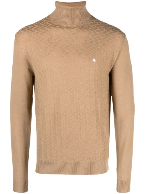 Manuel Ritz logo-embroidered wool jumper Brown 3532M534233878