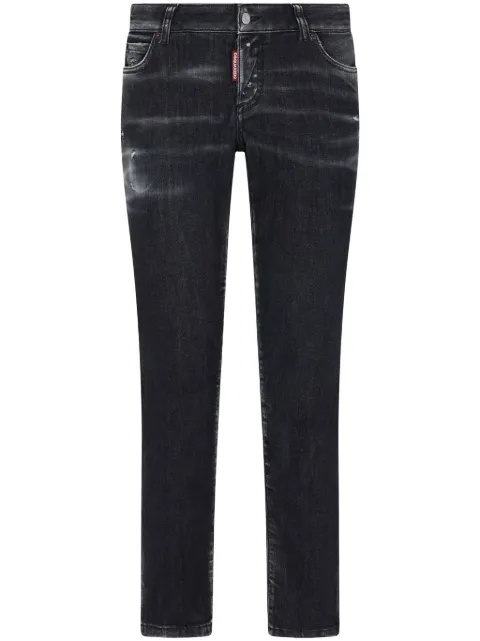 DSQUARED2 distressed slim-cut jeans Black S75LB0856S30503