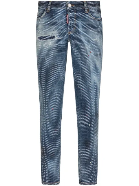 DSQUARED2 Sailor crystal-embellished jeans Blue S72LB0716S30342
