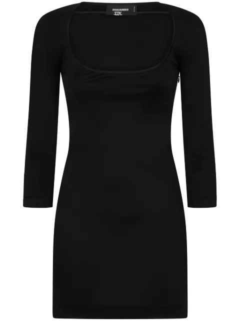 DSQUARED2 round-neck stretch-design minidress Black S80CT0030S24586