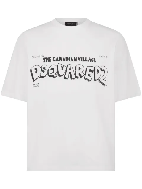 DSQUARED2 logo-print cotton T-shirt White S74GD1242S23009