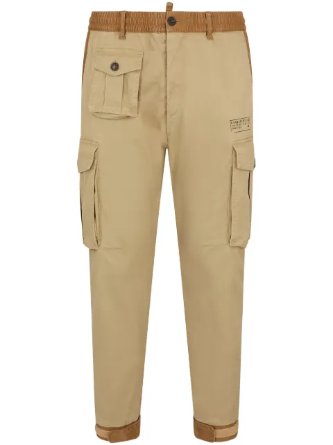 DSQUARED2 two-tone tapered trousers Neutrals S74KB0887S39021