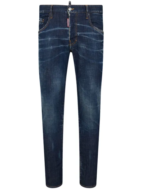 DSQUARED2 logo-appliqué slim-cut jeans Blue S74LB1486S30342