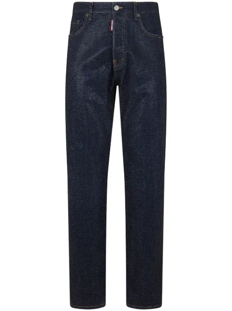 DSQUARED2 crystal-embellished straight-leg jeans Blue S74LB1482S30342
