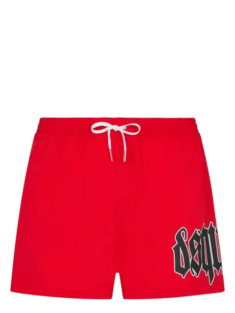DSQUARED2 logo-print swim shorts Red D7B8P5470ISA01