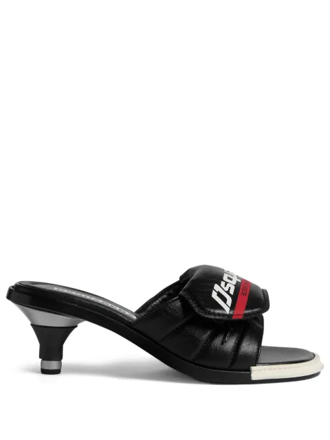 DSQUARED2 logo-print padded mules Black MHW004318900001