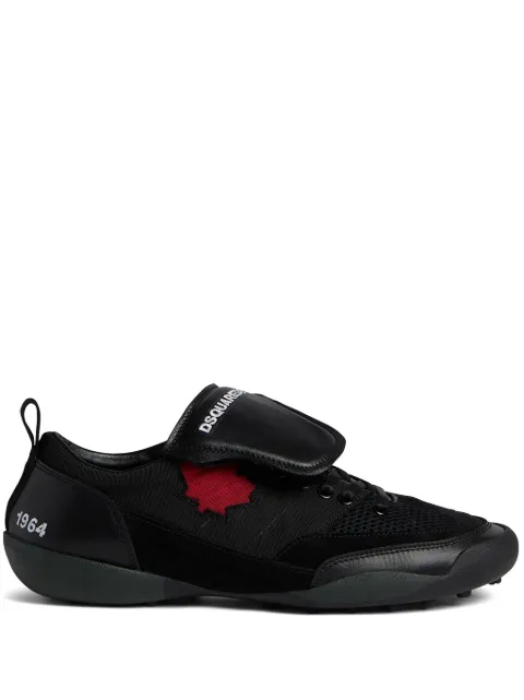 DSQUARED2 maple-leaf leather sneakers Black SNM036123807437