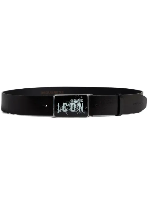 DSQUARED2 Icon leather buckle belt Black BEM056912900001