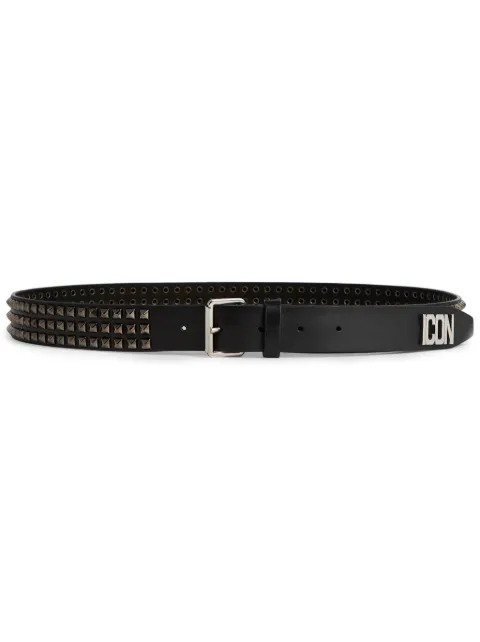 DSQUARED2 Be Icon Plaque studded belt Black BEM056712900002