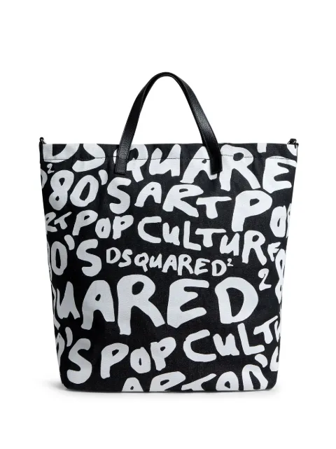 DSQUARED2 logo-print tote bag Black SPM007710107279