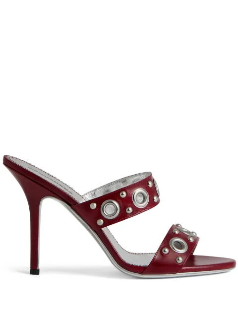 DSQUARED2 eyelet-embellishment leather sandals Red HSW022701500001